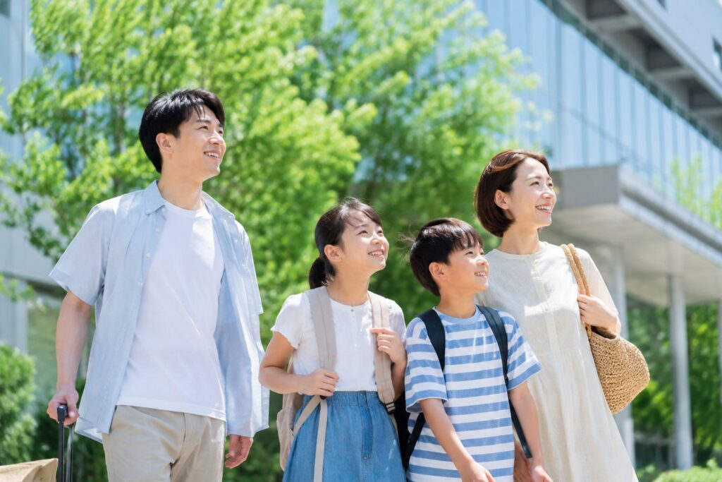 夏休みの家族