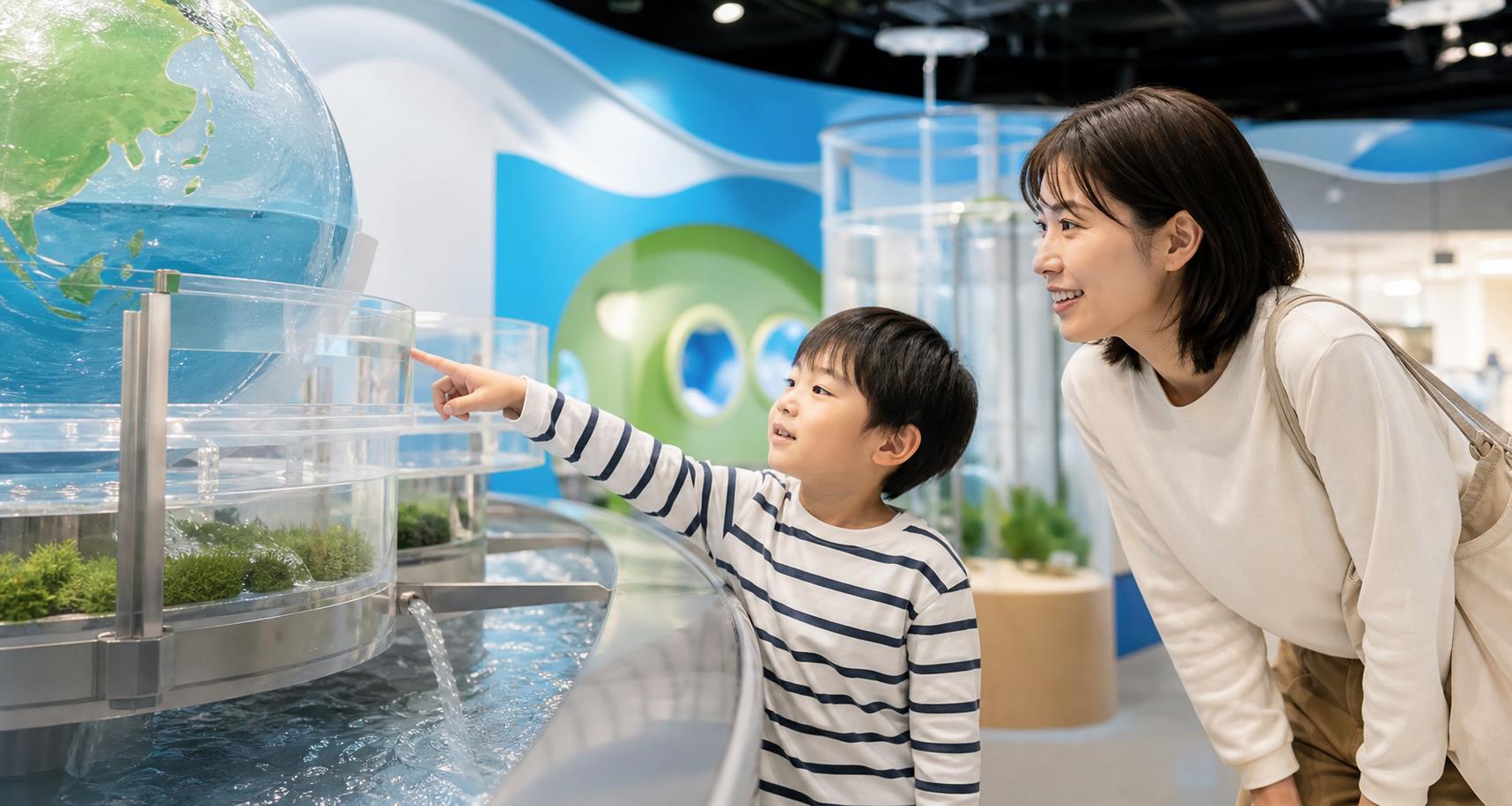 水や環境について親子で学ぶイメージ