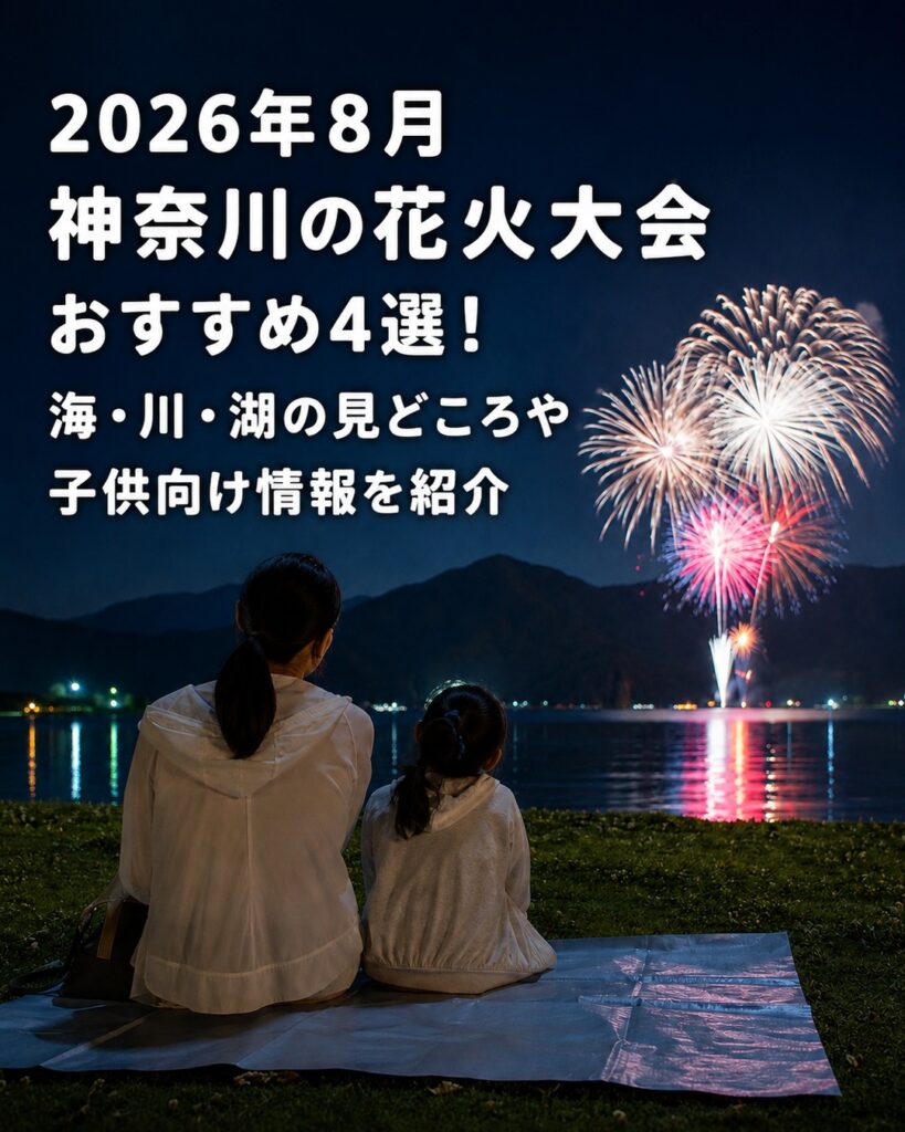 2026年8月に神奈川で開催されるおすすめ花火大会4選を紹介する記事のタイトル画像